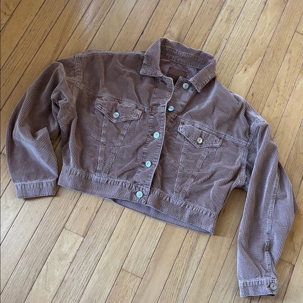 American Eagle cropped corduroy ’jean’ jacket size XS dolman sleeves